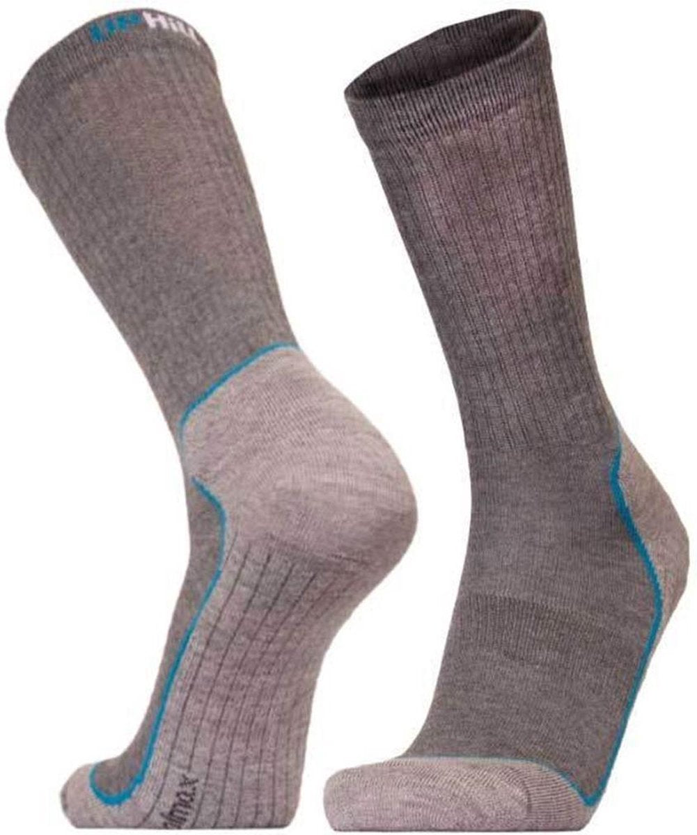 2-Pack UphillSport Coolmax Wandelsokken voor droge voeten 8385.255 - grijs/blauw - Unisex - Maat 43-46