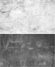PVC achtergrond voor fotografie - Beton look - Wit en grijs - Dubbelzijdig - Food en product fotografie - Waterproof - 58 x 86 cm