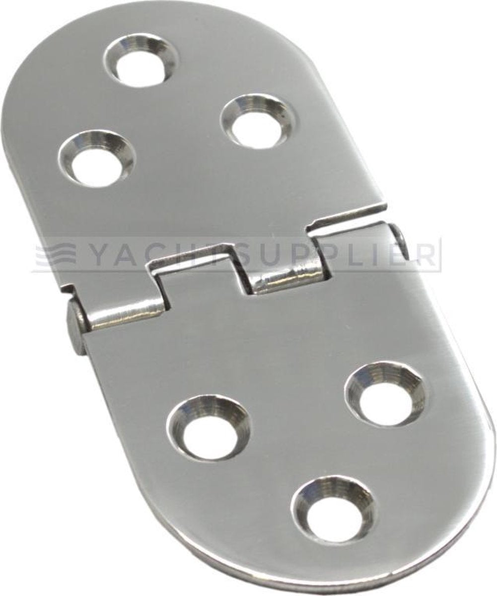 Luikscharnier - 130x60x3 - Rvs 316 - Knoop onder