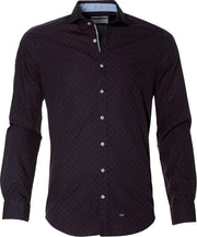 Hensen Overhemd - Slim Fit - Bordo - 3XL Grote Maten