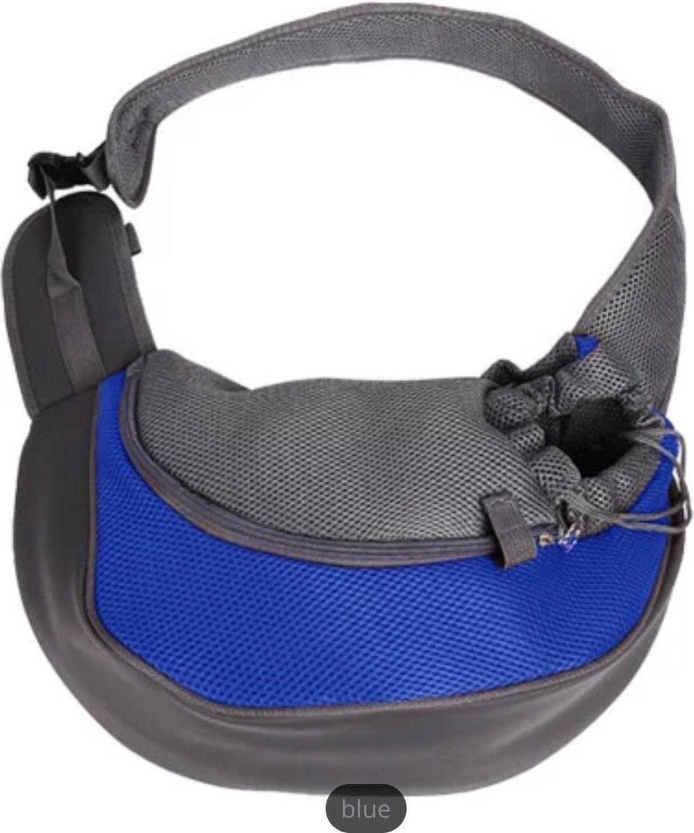 Honden Draagtas - Honden Draagzak - Honden Transporttas - Honden Reistas - Pet Carrier Draagtas - Buikdrager - Schoudertas Hond - Draagbare Reistas Hond - Nylon - Donker Blauw - Voor Kleine Honden - 40x13x28cm