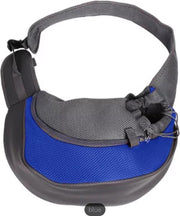 Honden Draagtas - Honden Draagzak - Honden Transporttas - Honden Reistas - Pet Carrier Draagtas - Buikdrager - Schoudertas Hond - Draagbare Reistas Hond - Nylon - Donker Blauw - Voor Kleine Honden - 40x13x28cm