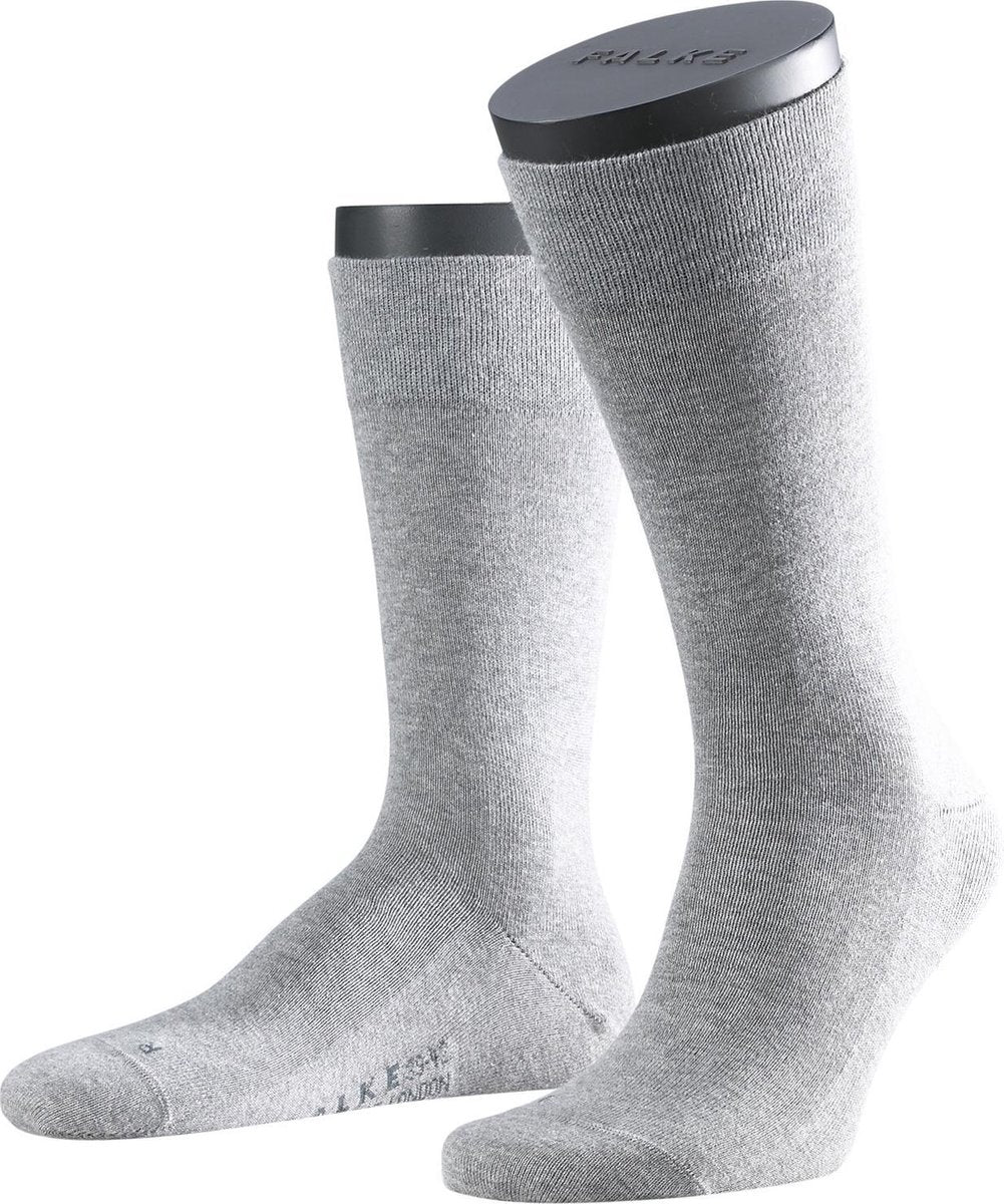 FALKE Sensitive London Herensok 14616 - Grijs 3390 light greymel. Heren - 47-50
