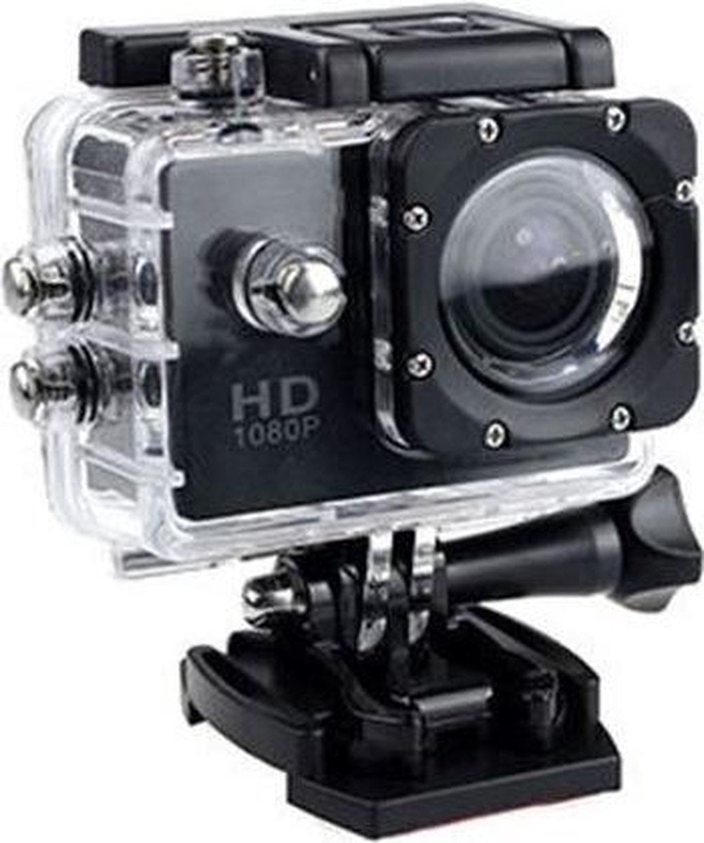 Action Camera Full HD Sports 1080P -waterdicht - Zwart