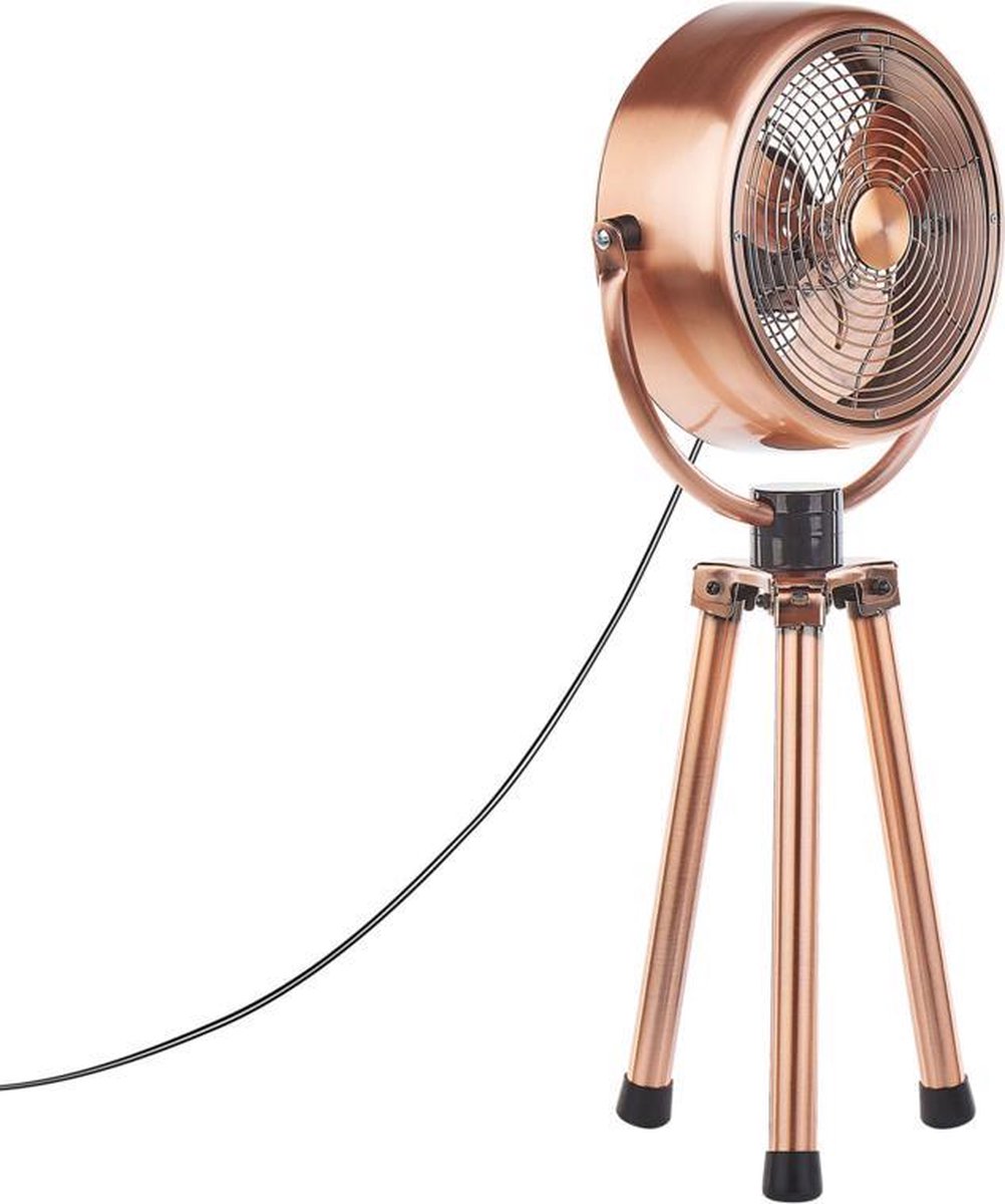 Beliani DARENT - Tafelventilator - koper - metaal