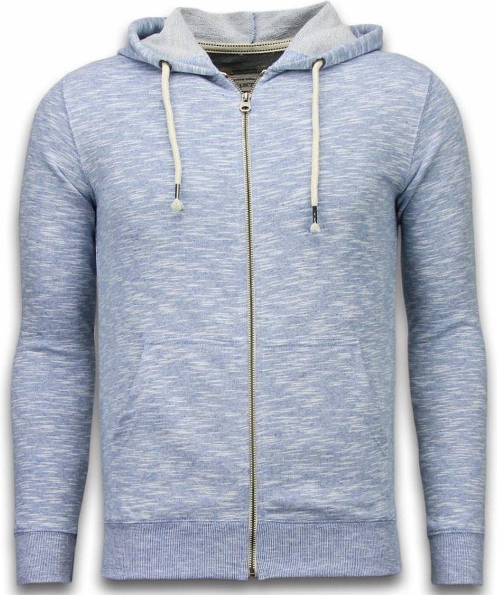 Enos Casual Vest - Melange Zen Fleece - Blauw - S
