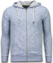 Enos Casual Vest - Melange Zen Fleece - Blauw - S