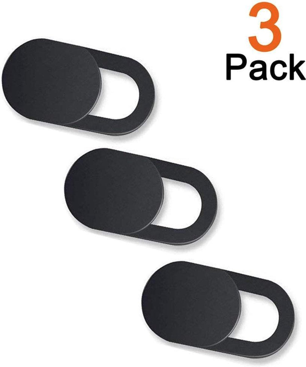 Webcam cover 3 stuks privacy protector  - webcam schuifjes - zwart