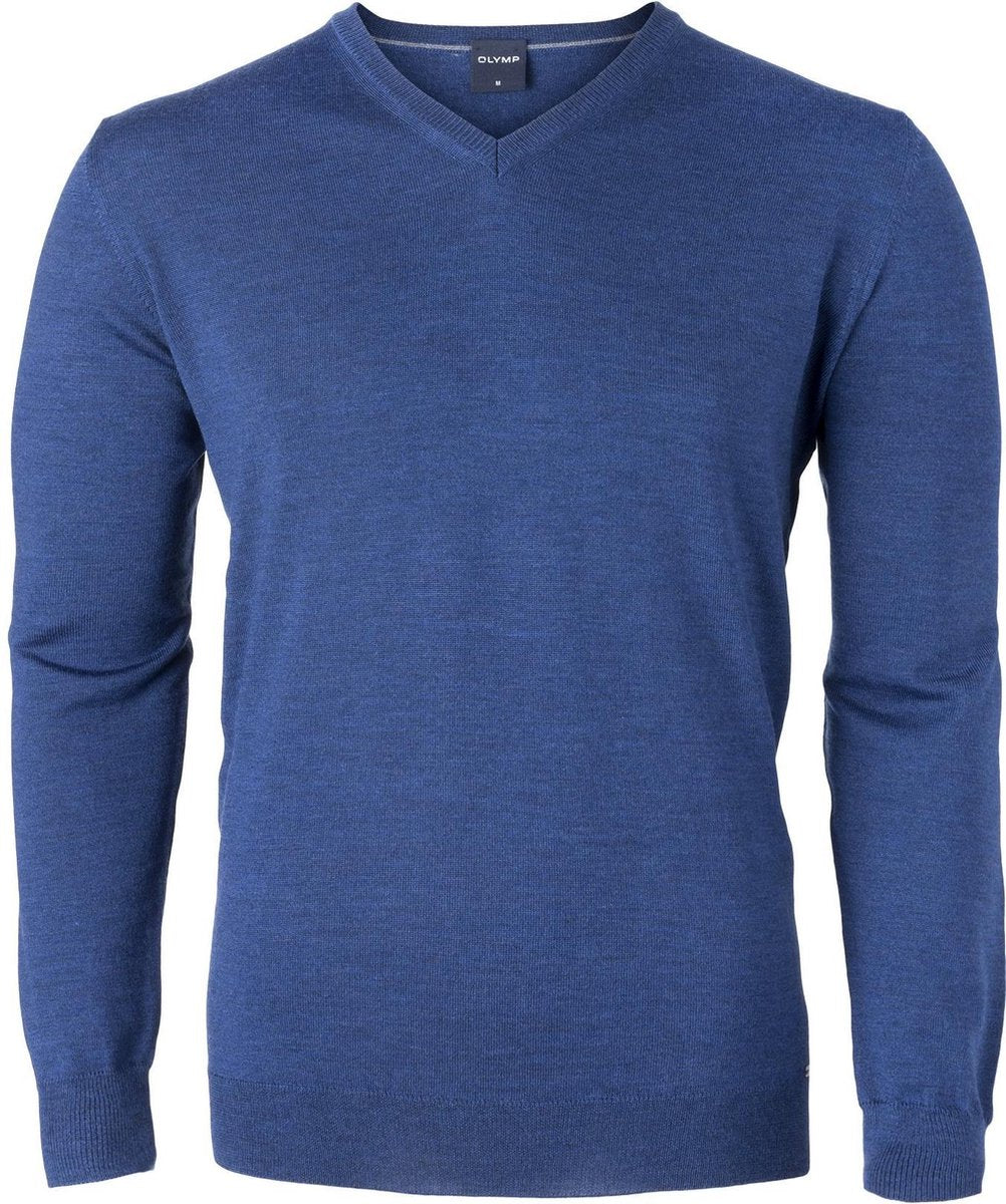 OLYMP Level Five - trui - Heren - v-hals - blauw - XXL