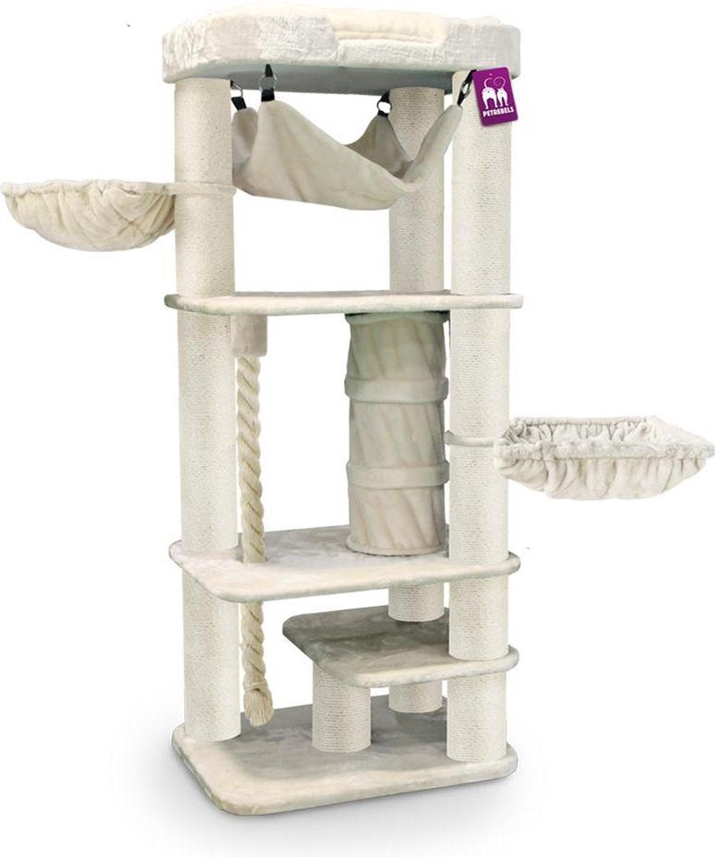 Petrebels Panorama 188 krabpaal - Creme - zeer stabiel - voor grote katten