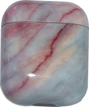 Apple Airpods 1 en 2 hoesje Marmer - Marmerprint - Marble - Hardcase - Stevig hoesje - Apple Airpods - Groen/Roze