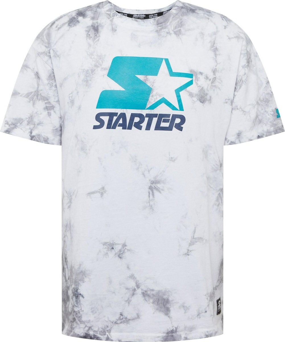Starter Heren Tshirt -L- Starter Tie Dye Jersey Grijs