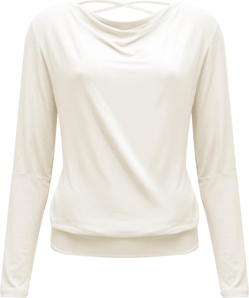 Yoga-longsleeve vloeiende shakti "ala" - ivoor L Loungewear shirt YOGISTAR