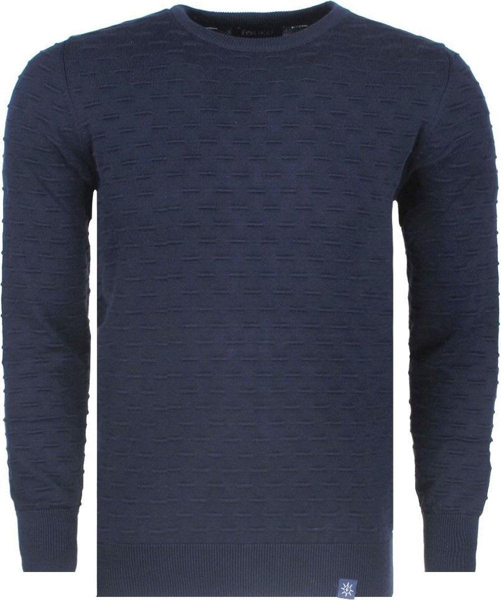 Ferlucci - Exclusieve Heren trui - 100% Katoen - Silvio - Navy