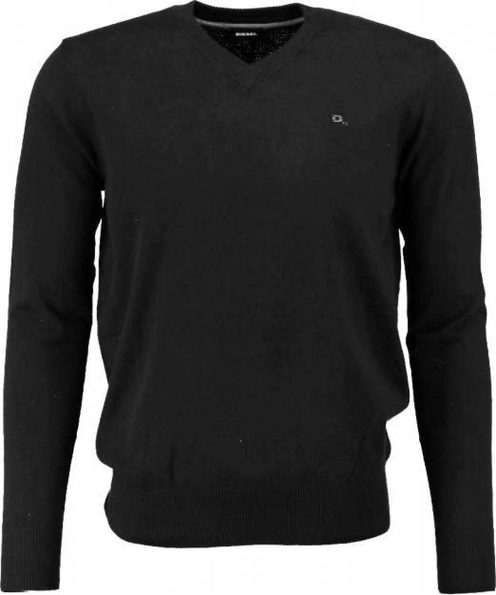 Diesel zachte zwarte slim fit trui met stretch - Maat S