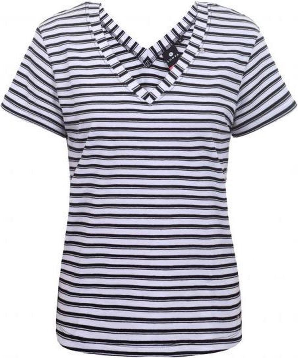 Luhta Askos dames shirt zwart dessin