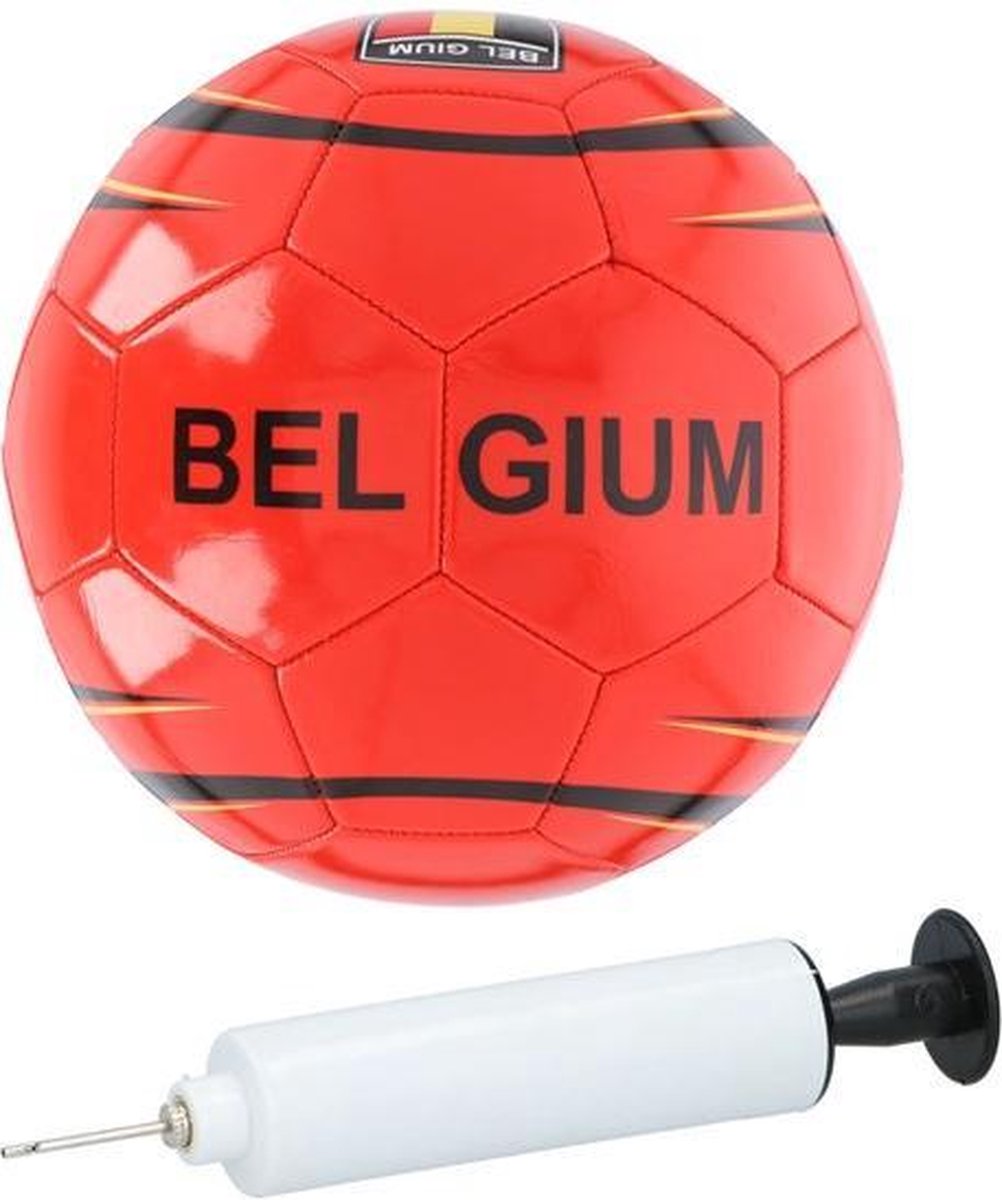 Belgie Voetbal Rood/zwart Belgie Met Pomp Maat 5