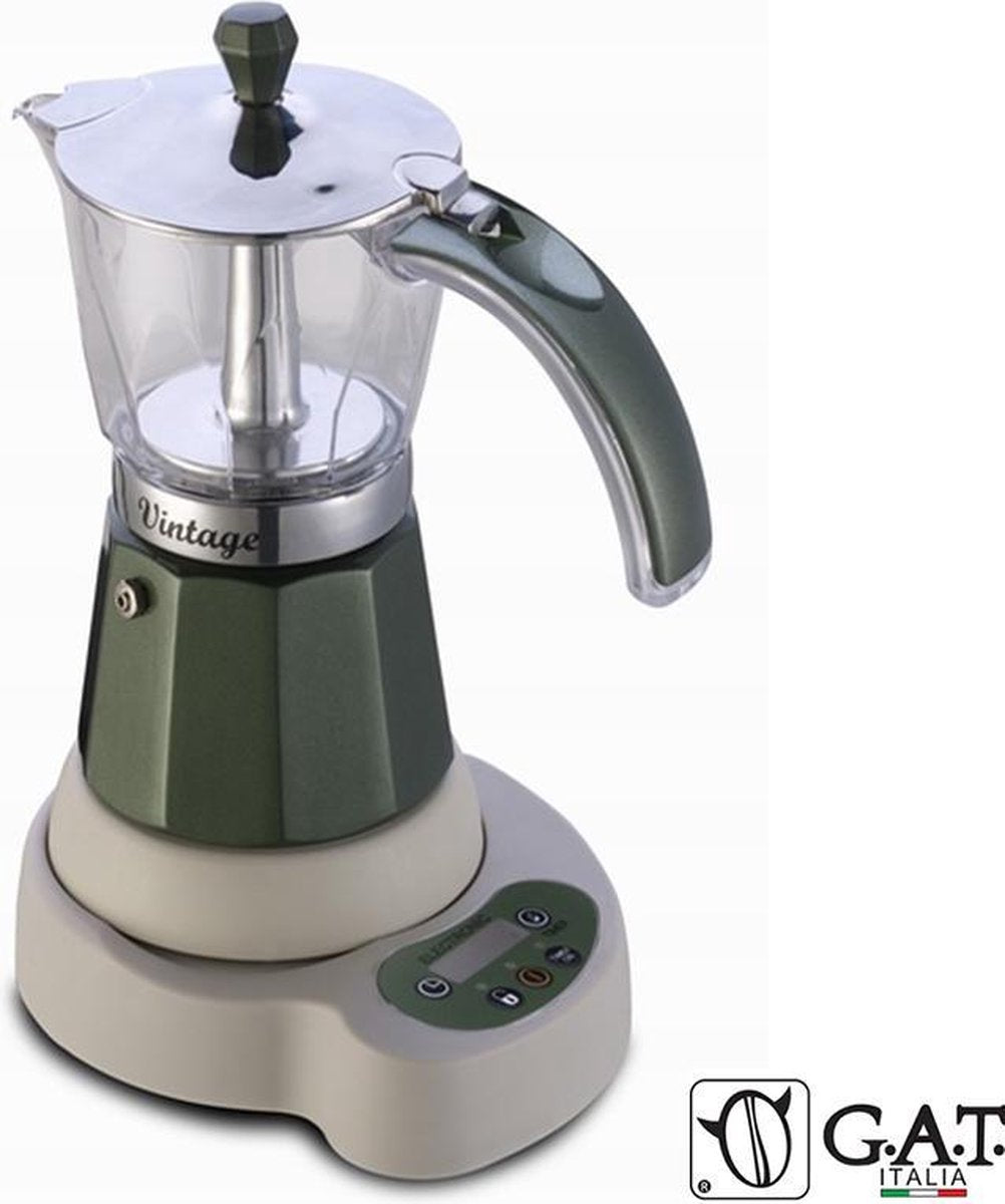 G.A.T. Italia Vintage Groen 6 kops - Elektrische percolator