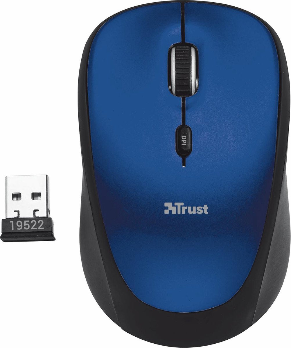 Trust Yvi - Draadloze Mini Muis - Blauw