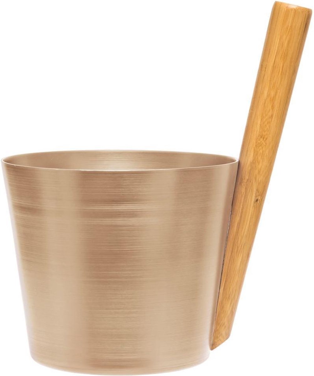 Design Sauna Emmer met greep - Aluminium Champagne (5L)