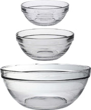Keuken schaaltjes set 14x stuks van glas in diverse formaten.  - 6x stuks 9 x 4 cm/6x stuks 12 x 5 cm/2x stuks 12 x 31 cm