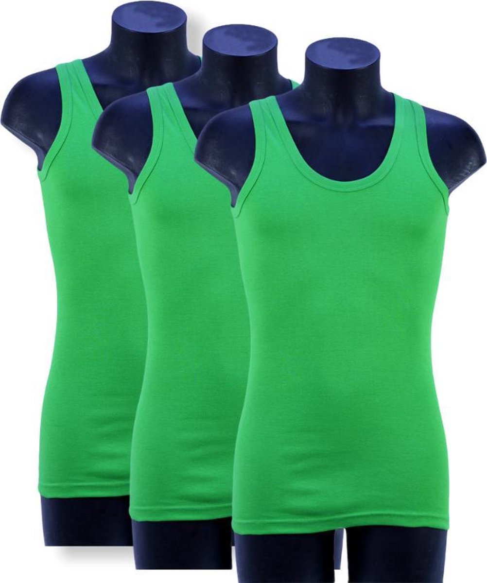 3 Pack Top kwaliteit hemd - 100% katoen - Fel groen - Maat XL