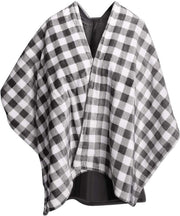 Cosi® Elektrische deken poncho grijs/wit met 3 warmtestanden 180x130cm | Elektrisch knuffeldeken draagbaar als poncho | Bescherming tegen oververhitting en geschikt voor in de wasmachine | Zacht en duurzaam materiaal | Ideaal voor de koude dagen