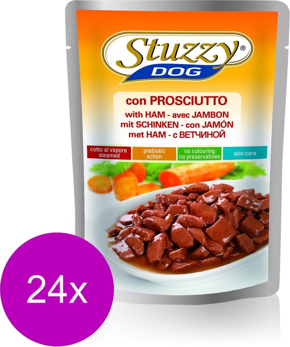 Stuzzy Pouch Adult met kalf en groene bonen - 24 stuks à 100 gram