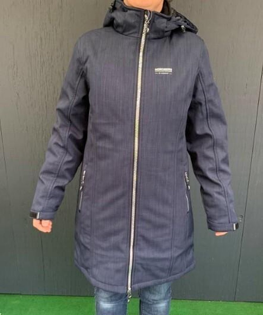 Nordberg softshell winterjas Kjerstin navy melange - maat 4XL