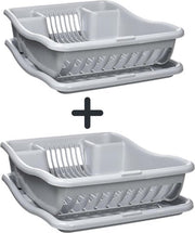 Curver Afdruiprek met Met Lekbak plateau  - kliksysteem - Afdruiprek voor afwas - Vaatwas rek - Afdruiprek - 38x29x8