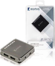 4 Poorten Hub USB 2.0 Zwart