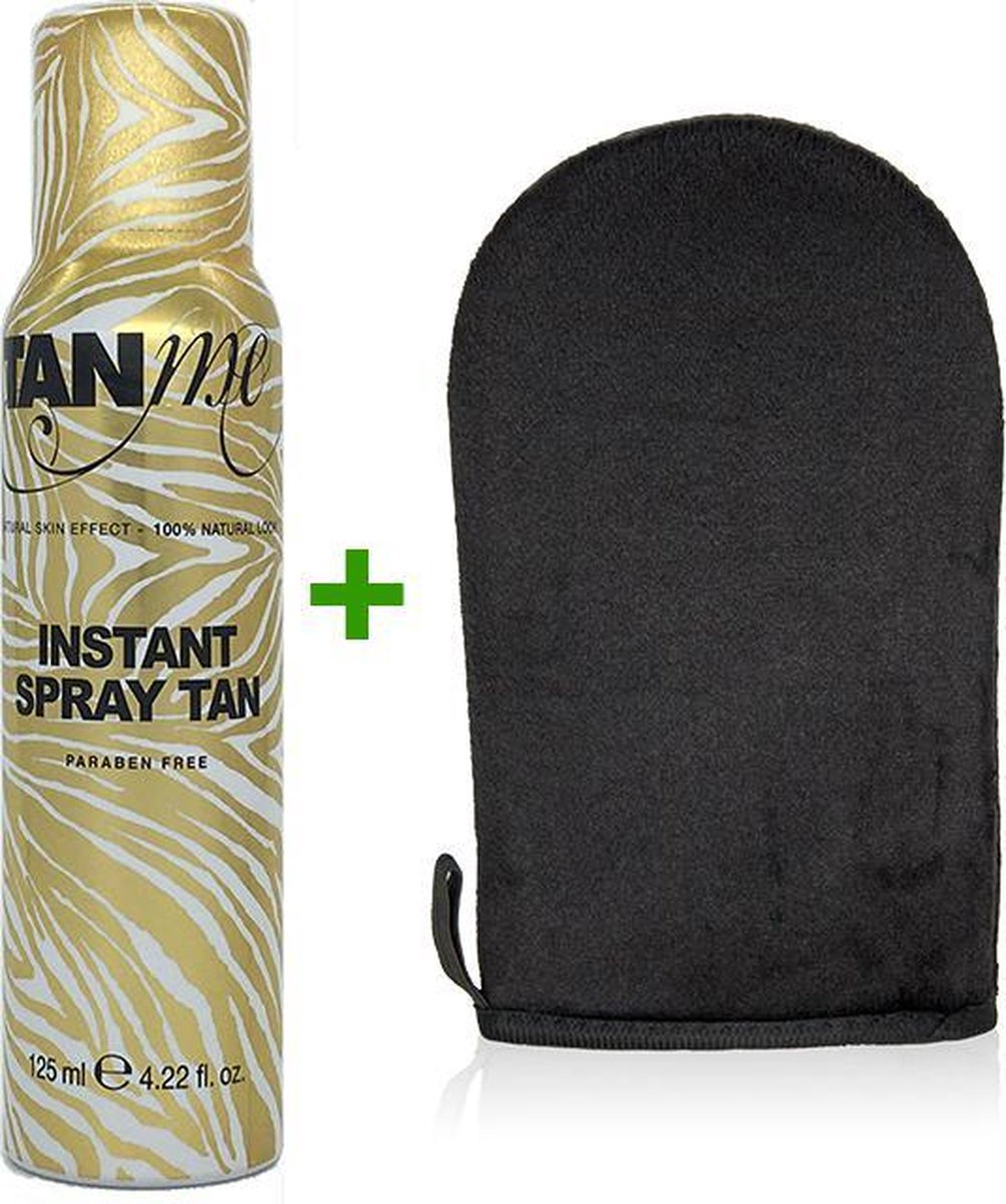 TanMe Zelfbruiner - Self Tanning - Spray + Tanninghandschoen - Gezicht en Lichaam - Medium