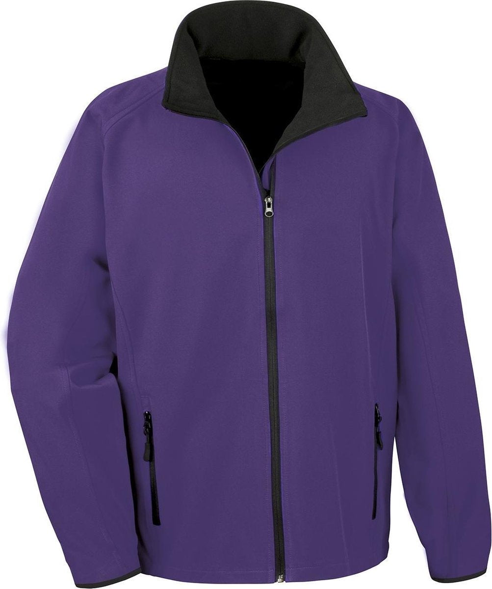 Senvi Sports Softshell Jas Unisex - Kleur Paars/Zwart - Maat XXL