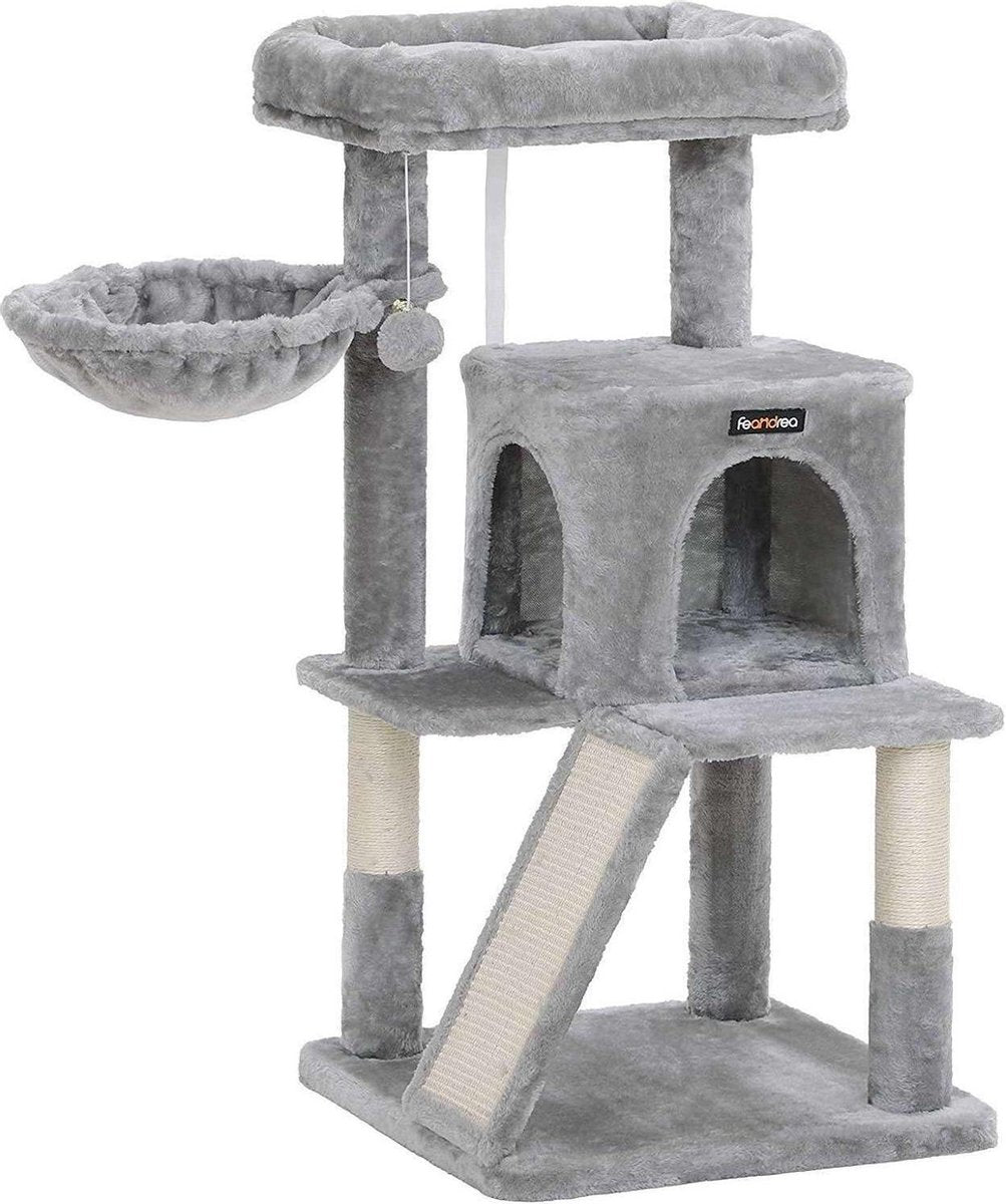 Nancy's Clallam Kattenboom - Kattenhuis - Krabpaal - Krabpalen voor Katten - 48 x 48 x 96 cm (L x B x H)