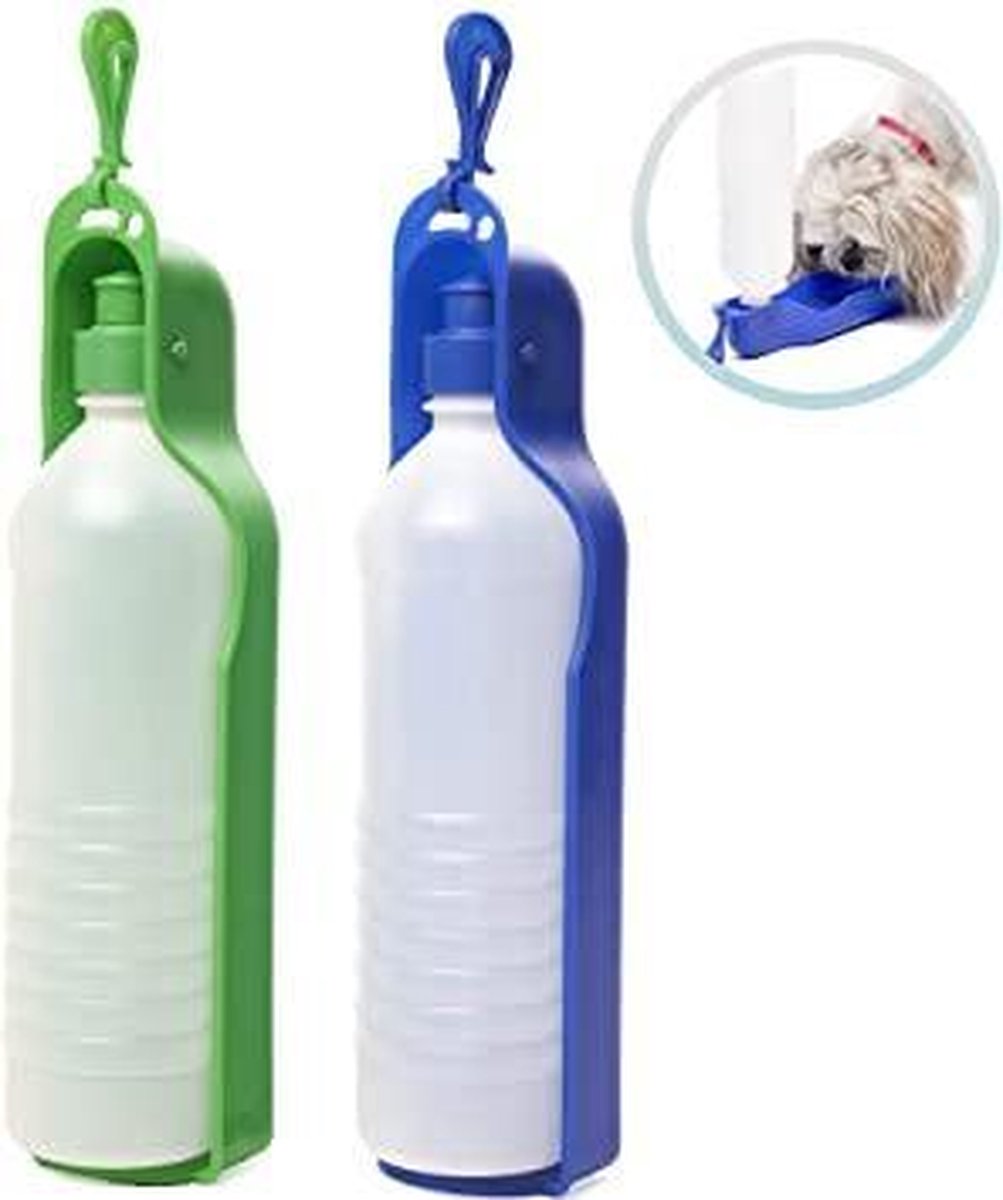 Doodadeals® | Drinkfles Hond Onderweg | Waterfles Hond Onderweg | Drinkbus Hond | Drinkbak Hond Onderweg | 500 ML | Rood