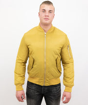 Beluomo BomberJack Heren - Bomber Jas Basic - Geel - Maten: XL