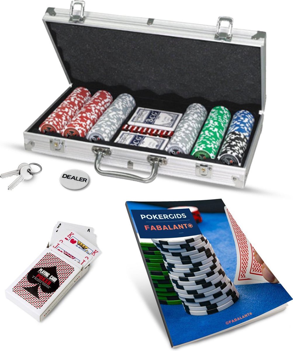 PRO® Pokerset 300|Inclusief Pokergids|Inclusief koffer|Poker Chips|Fiches|Speelkaarten|Black Jack