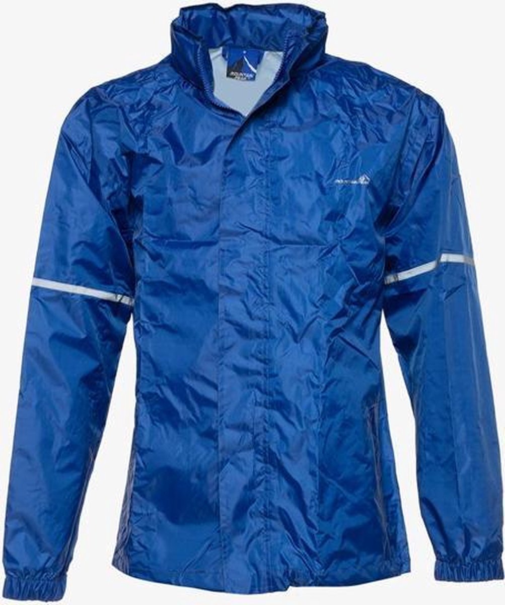 Mountain Peak dames/heren regenjas - Blauw - Maat S