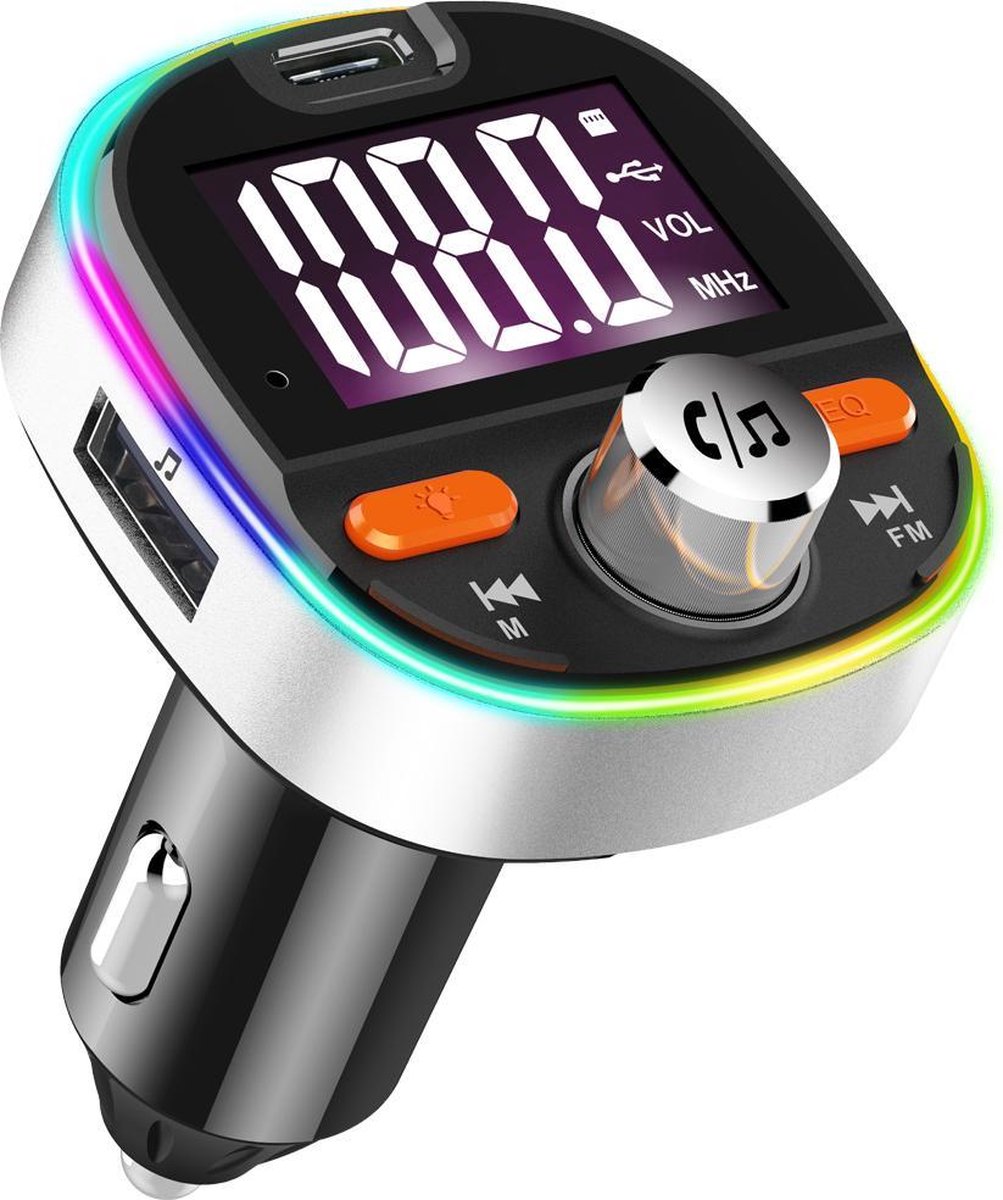 Bluetooth FM Transmitter - Carkit - Auto Lader- Handsfree bellen - MP3 - USB / SD Kaart - Snel Lader - 3 USB Poorten - Spotify / YouTube