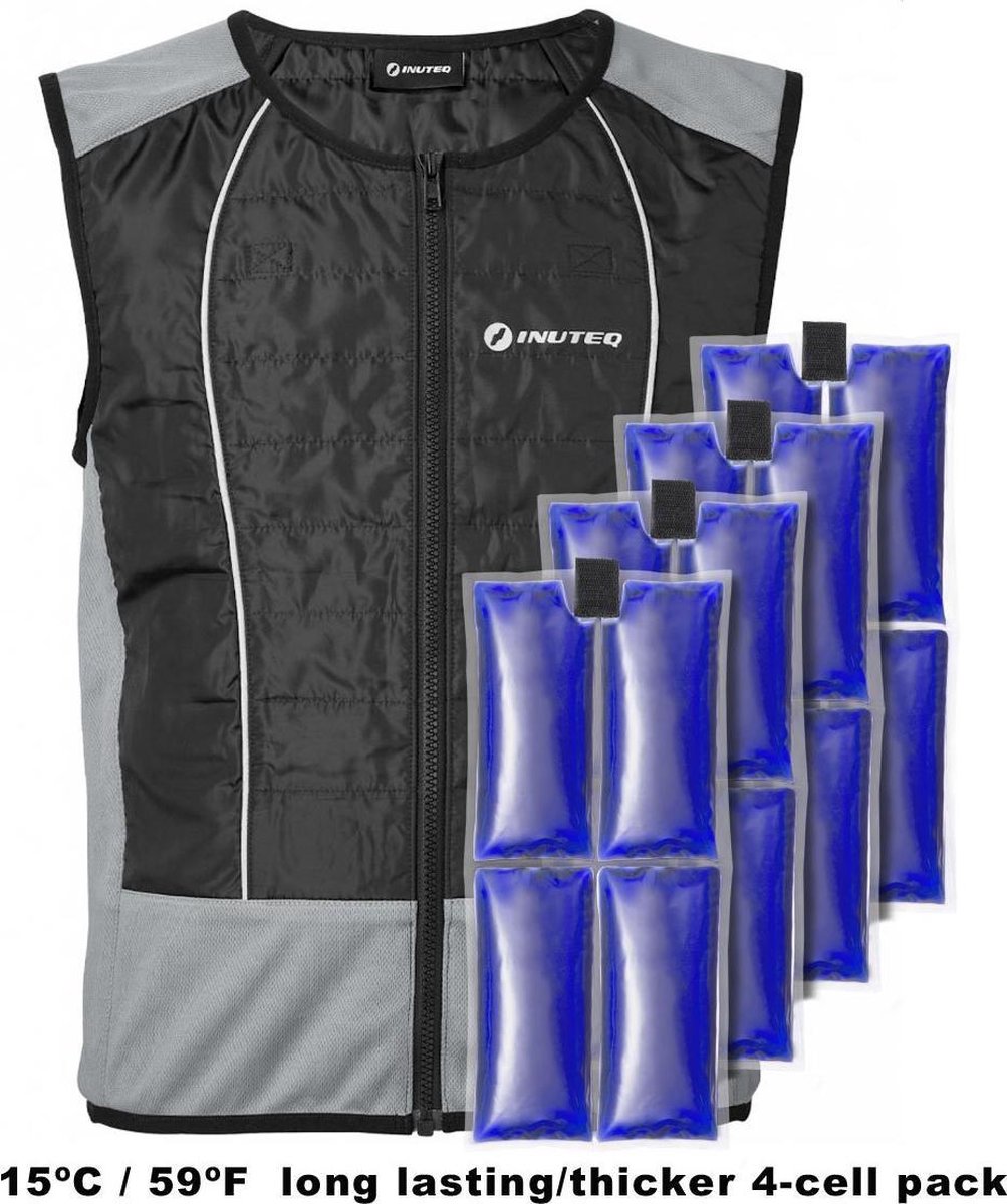 Inuteq Inuteq Compleet BodyCool Hybrid PCM + H2O Koelvest - Maat: M - Kleur: Zwart Maat: M -Zwart - 15C / 4 Cell
