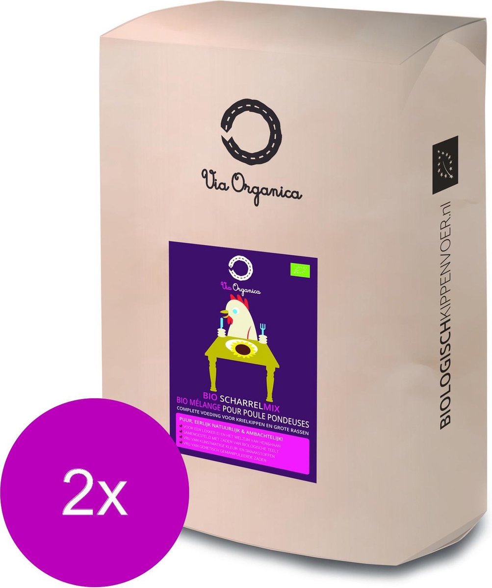 Via Organica Bio Scharrelmix - Kippenvoer - 2 x 12.5 kg Bio