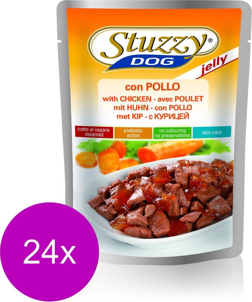 Stuzzy Pouch Adult met kip - 24 stuks à 100 gram
