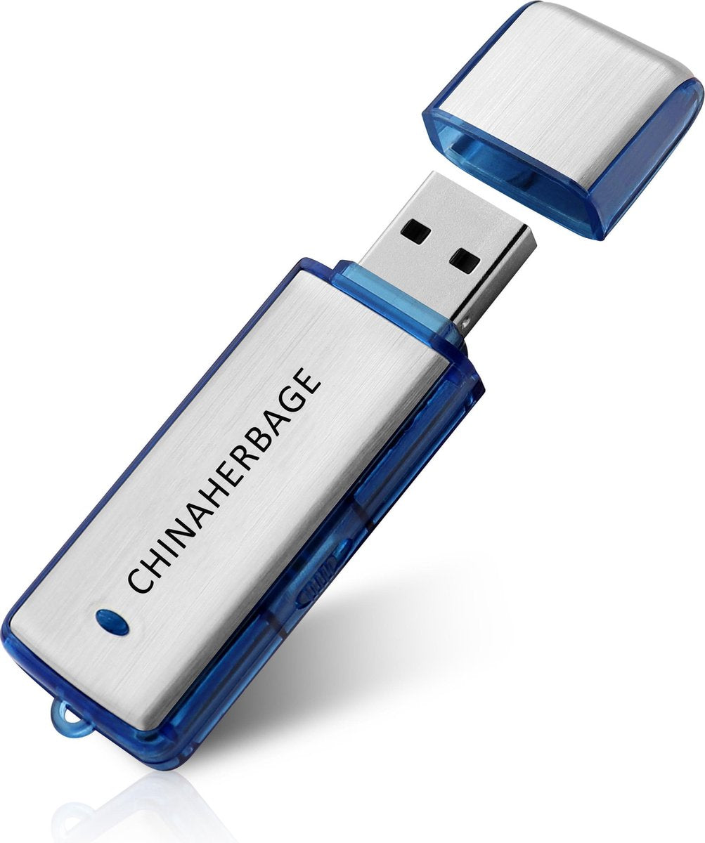 Voice recorder USB Flash 8GB Blauw en zilver