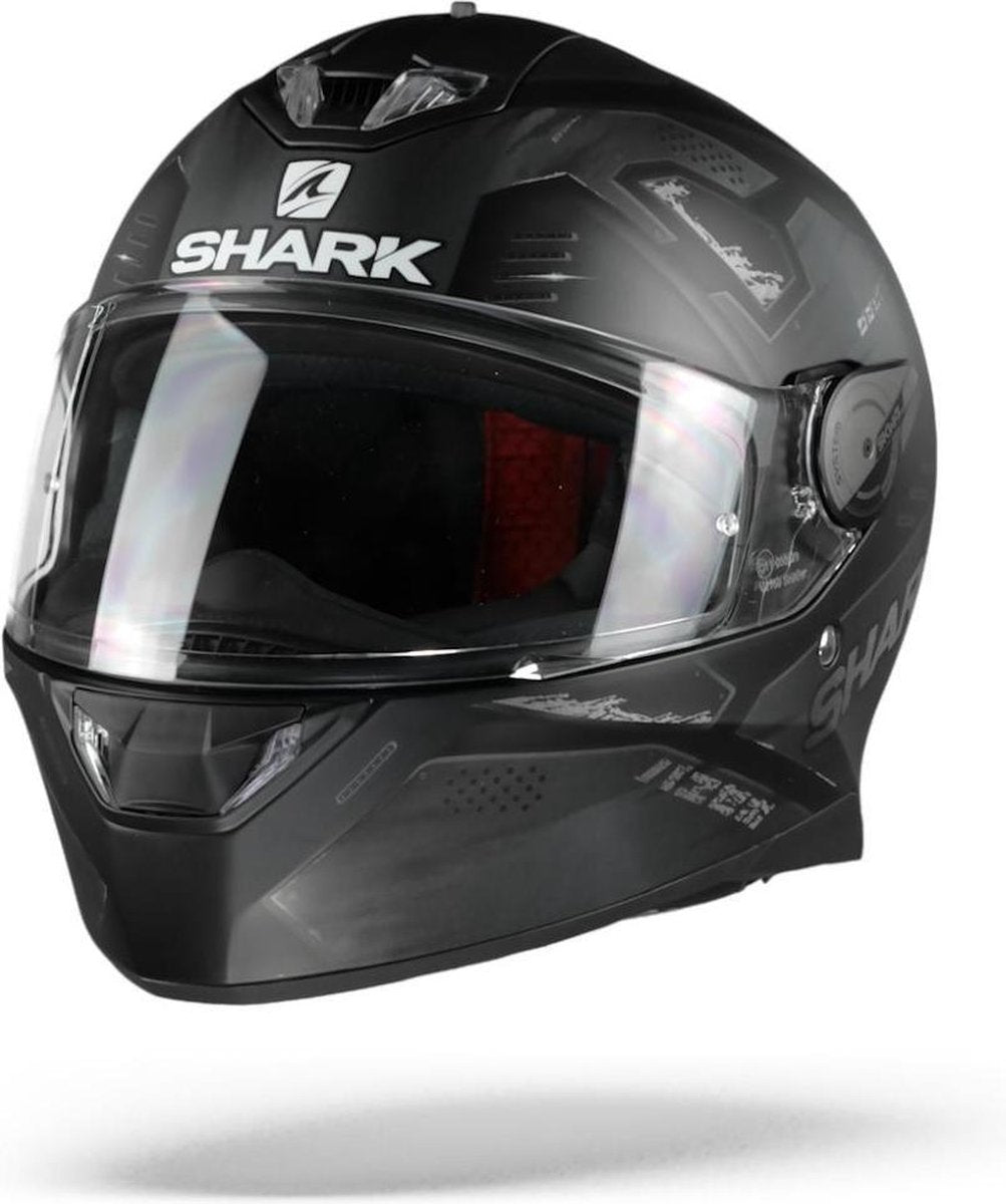 Shark Skwal 2 Venger Mat Zwart Anthracite Anthracite KAA Integraalhelm - Motorhelm -  Maat L