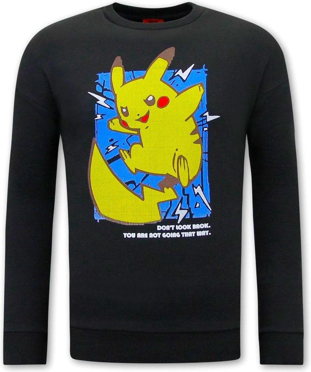 TONY BACKER Pikachu Heren Trui - Zwart - Maten: M