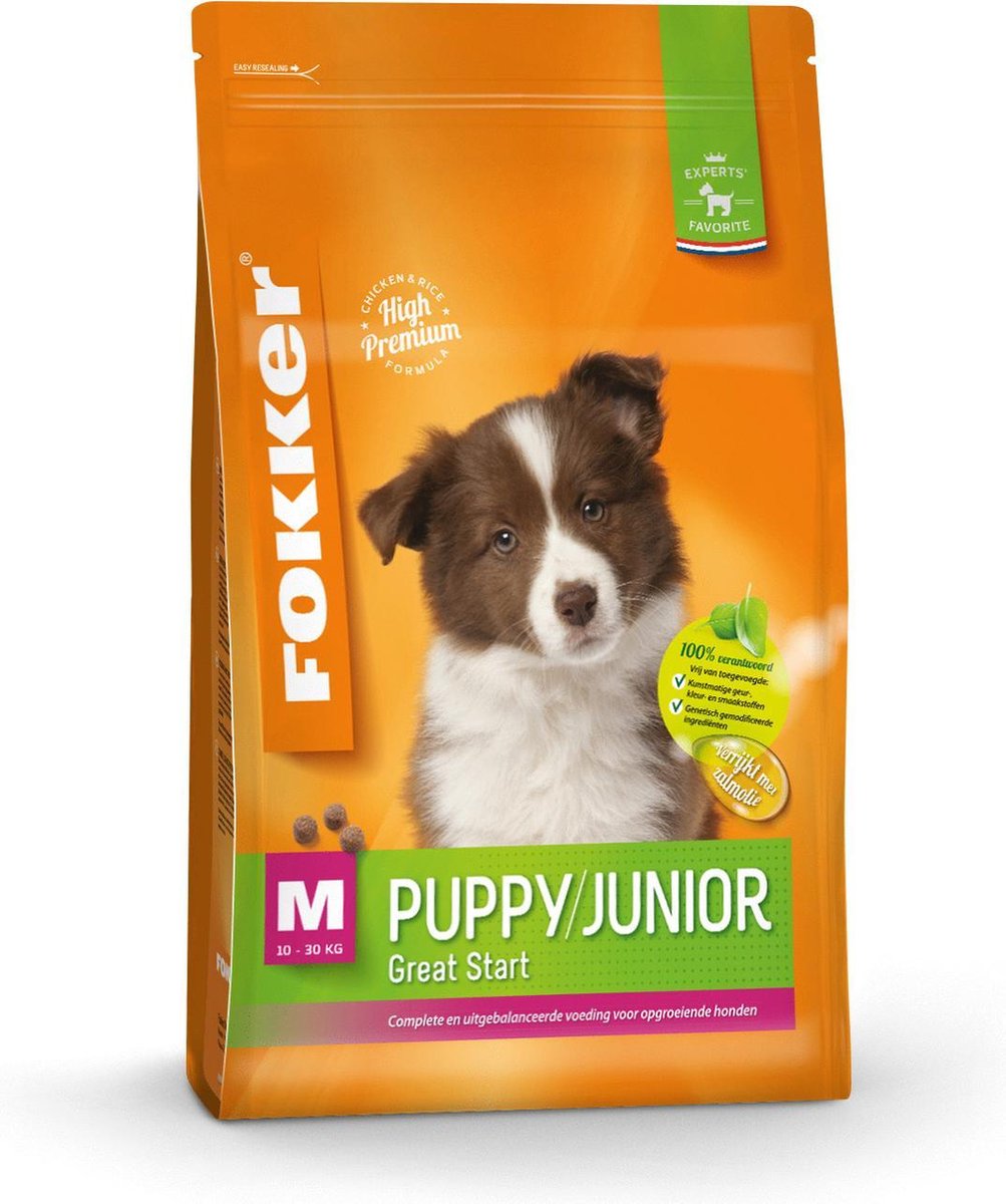 Fokker puppy / junior medium 10-30 kg hondenvoer 2