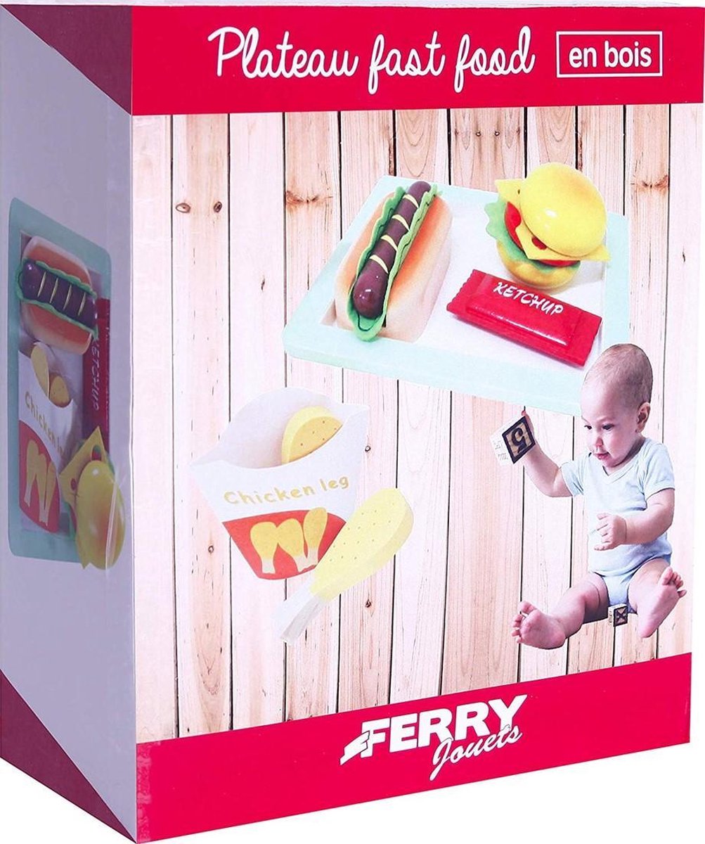 Houten Dienblad met Fast Food
