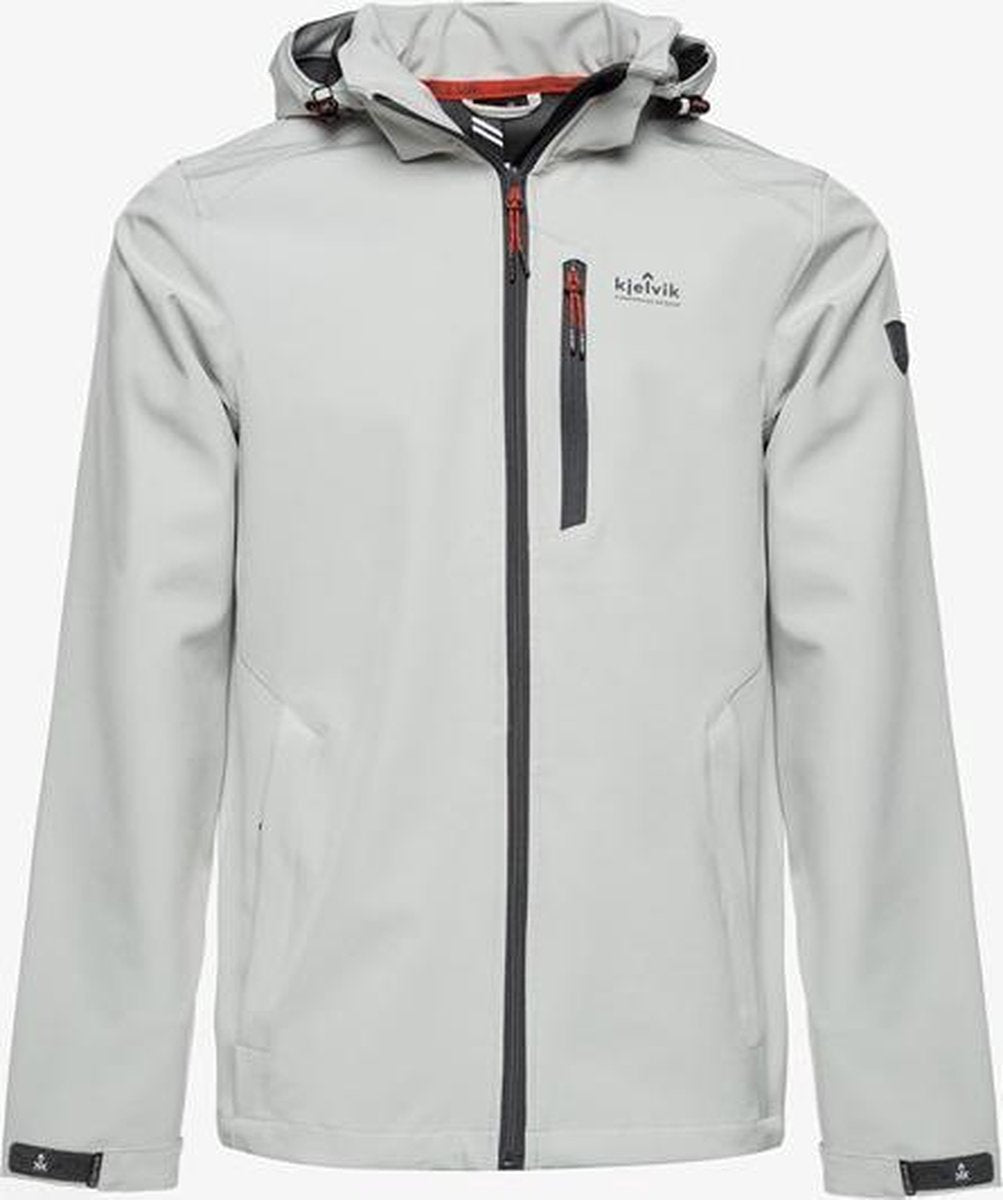 Kjelvik heren softshell jas waterafstotend - Grijs - Maat 3XL - Winddicht - Ademend materiaal