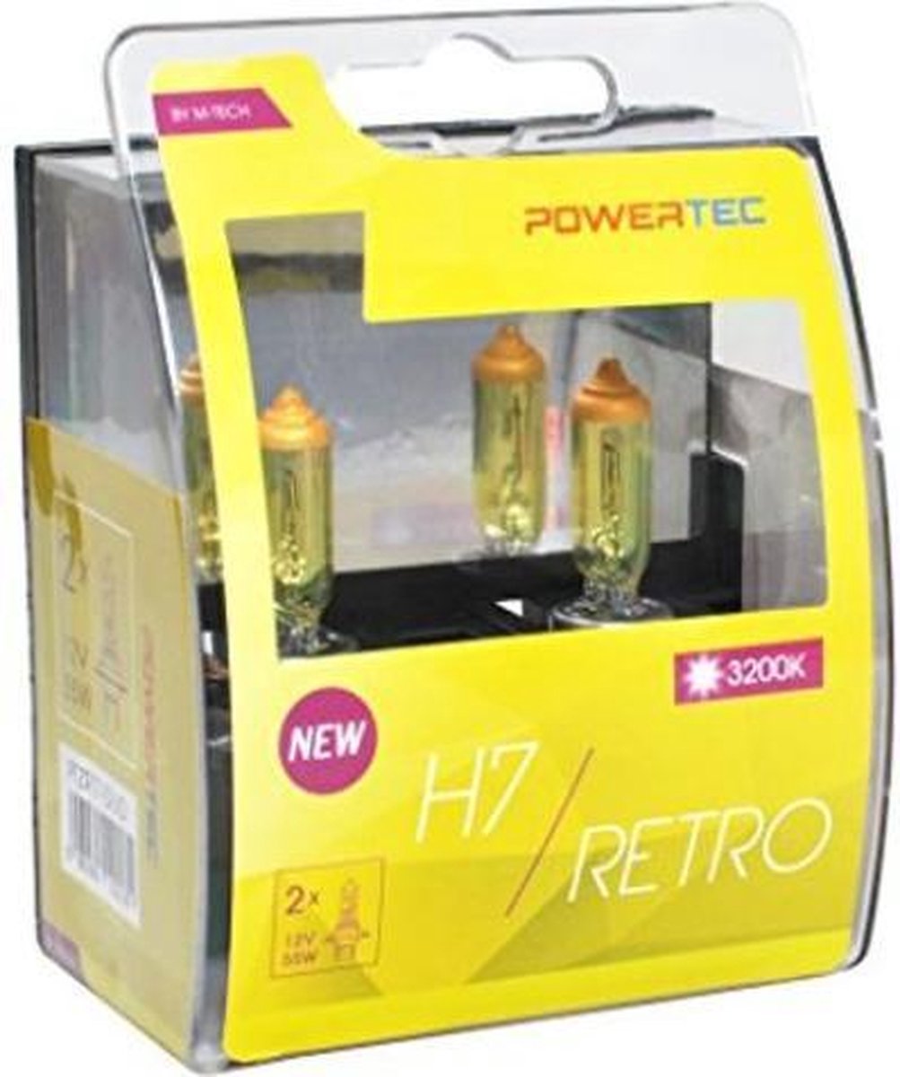 Automotive Bulb M-Tech PTZRT7-DUO H7 12V 55W 3200K Retro Gold