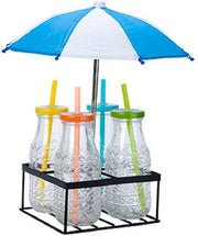 Cosy & Trendy Houder 4 Drankflesjes Met Paraplu